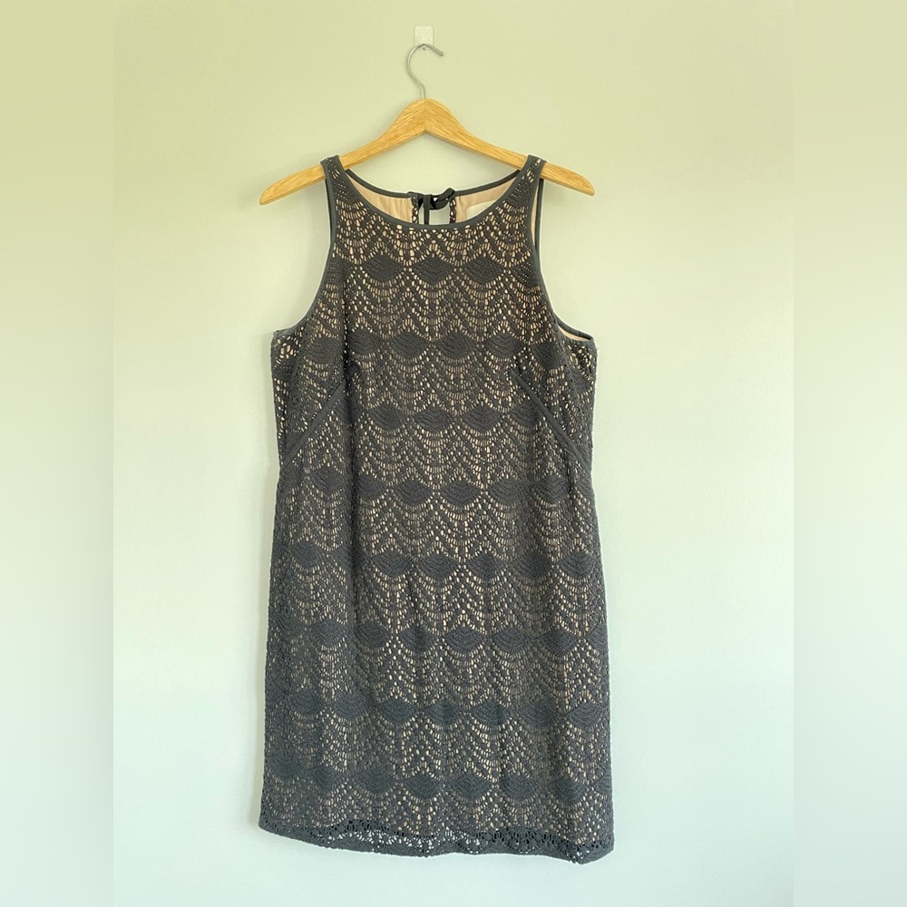 Loft Black Crochet Lace Dress